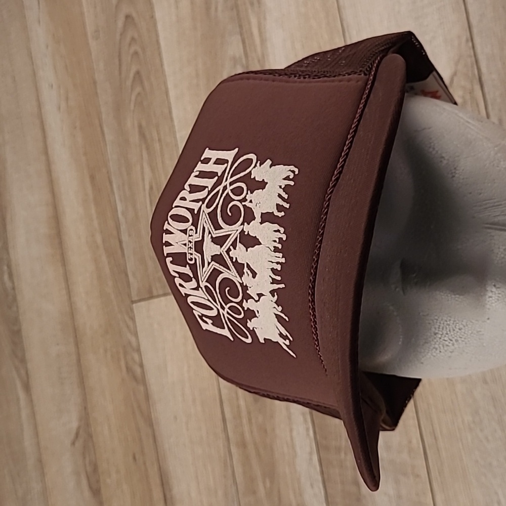 FORT WORTH TEXAS Dark Brown Mohrs Trucker Mesh Vintage Snapback‎ Hat Cap